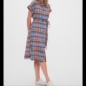 Gap Plaid Belted dress